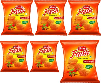 VIMAL Fresh Magic Masala Wafers - 150g x 6 Spicy Snack - Ultimate Crispy Delight(6 x 150 g)