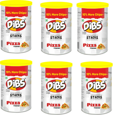 DIBS Potato Crisps On the Go Adventure Pizza Chips (Pack of 6) Chips(6 x 45 g)