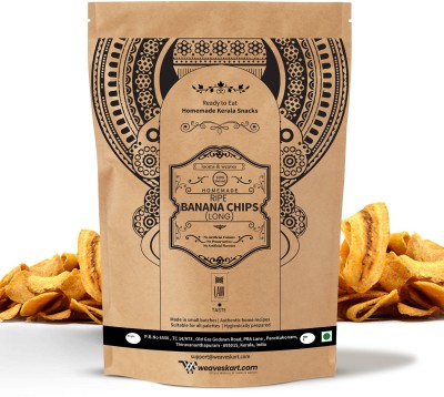 looms & weaves Fresh Homemade Fried Ripened Oragnic Banana Chips -250 Gm Chips(250 g)