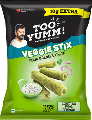 Too Yumm! Sour Cream & Onion Veggie Stix, On-the-Go Munching snack Chips(65 g)