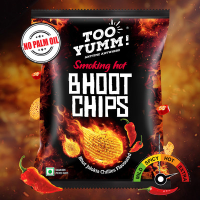 Too Yumm! Bhoot Potato Chips with Bhut Jolokia Chillies No Palm Oil Chips(79 g)