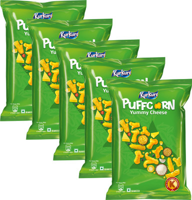 KURKURE Yummy Cheese Puffcorn(5 x 52 g)