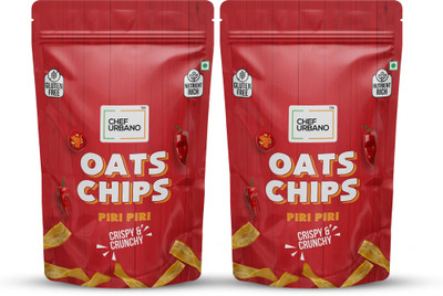 Chef Urbano Oats Chips Piri Piri 85g Pack of 2 Chips(2 x 85 g)