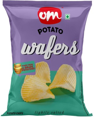 Om Sweets & Snacks Salted Potato Chips Aloo Chips Salty Wafers(90 g)