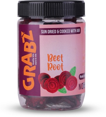 grabz CRUNCHY BEETROOT CHIPS | Air-Fried | Oil-Free, Tasty and Crunchy Chips(2 x 60 g)