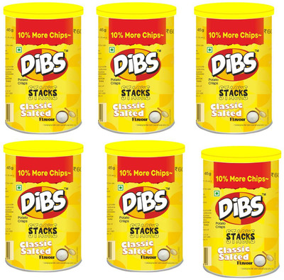 DIBS Classic Salted Potato Chips On-the-Go Adventure Pack Chips(6 x 45 g)