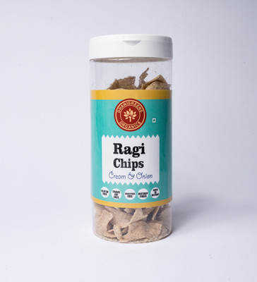 Dhanigreens Organics Cream & Onion Ragi Chips(150 g)