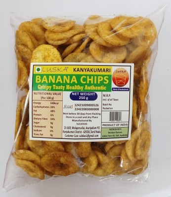 LUSKA Kanyakumari Banana, Authentic Nendran Plantain Chips(250 g)
