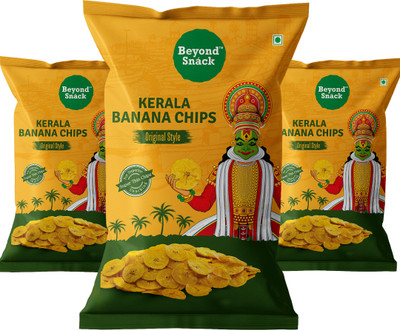 Beyond Snack Kerala Banana Chips Original Style Pack of 3 Chips(3 x 100 g)