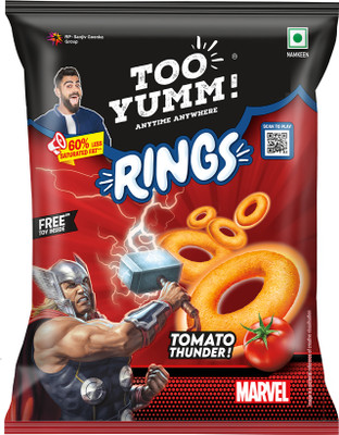 Too Yumm! Tomato Thunder Rings, Marvelous Tangy Blast, Crunchy & Spicy Chips(70 g)