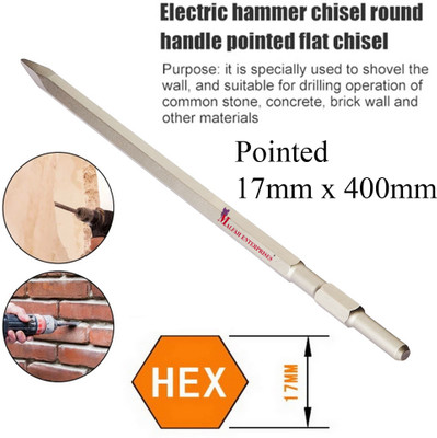 MALFAH ENTERPRISES Chisel Pointed Hex 17x400 Maf Hammer Drill Combination Chisel Set(Pack of 1)