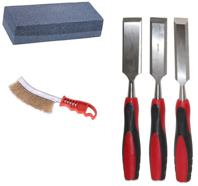 Digital Craft Chisel Kit for Woodwork Size 25mm, 32mm, 38mm,Combination Stone,Knife Brush, Combination Chisel Set(Pack of 3)