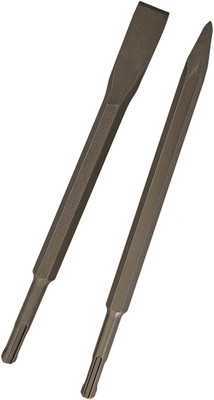 Inditrust 1pc Point Chisel bit and 1pc Flat Chisel bit 14x250mm For Concrete/Brick/Wall Firmer Chisel Set(Pack of 2)