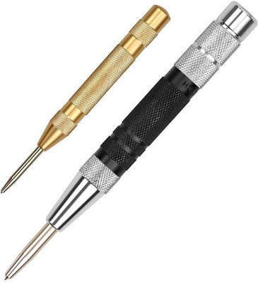 HORUSDY Automatic Centre Punch (Black) and General Automatic Center Punch(Yellow) Combination Chisel Set(Pack of 2)