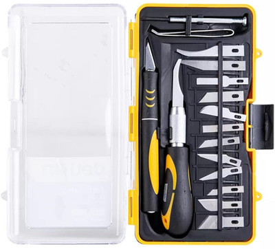 GSK Cut SK5 blade Artist Crafts Knife Set 16Pcs Graver Sculpting Art Tool Set Combination Chisel Set(Pack of 16)