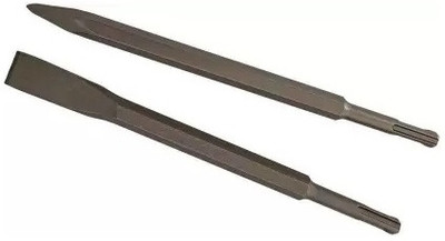Sauran 2pc Point & Flat Chisel bit and 1pc Flat Chisel bit 14x250mm For Concrete Firmer Chisel Set(Pack of 2)