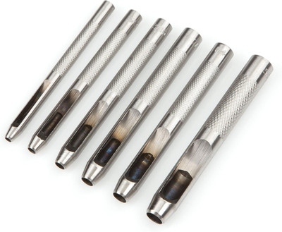 Inditrust 6PCS Heavy Duty Leather Hollow Punch Set – Round Hole Cutter Tool Combination Chisel Set(Pack of 1)