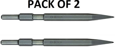 BOSCH 2608690350 Pointed Chisel with 17 mm Hex Shank (Diameter 19 mm) for 5 Kg Hammer Combination Chisel Set(Pack of 2)