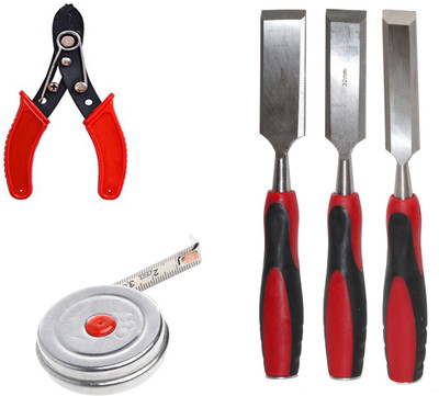 Digital Craft Chisel Kit for Woodwork Size 25mm, 32mm, 38mm,Wire Stripper,2Mtr Tape, Combination Chisel Set