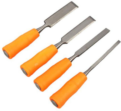 AS TOOL CENTER 4PCS Portable Wood Tools 6mm/12mm/19mm/25mm Mortising Chisel Set Combination Chisel Set(Pack of 4)