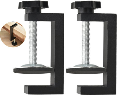 SERPLEX 2Pcs Woodwork Clamps C Shaped Carbon Steel Panel Holder Combination Chisel Set(Pack of 2)