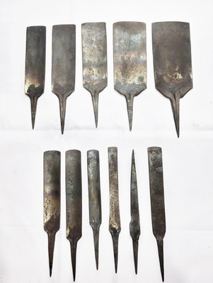 MRTSL Wood Carving-Designing, Slightly Round Chisel 11Pcs Set Handmade 11 Pcs Wood Carving Chisel Paring Chisel(40 mm Blade)