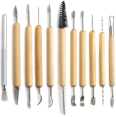 Wishbone 15PCS WOOD CURVING Wood Sculpture Carving Hand Tools Kit Bevel Chisel(0.12 mm Blade)