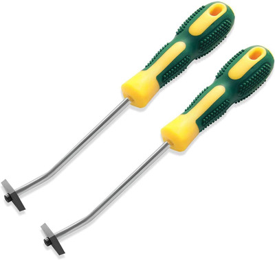 amiciTools Removal Tool, Detachable Tungsten Blade Sealant Scraper- Pack of 2 Tile Gap Grout Removal Tool, Detachable Tungsten Blade Sealant Scraper Bevel Chisel(60 mm Blade)