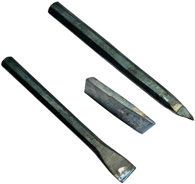 ZAILAND Iron Leaf Chisel Combo| Flat-Point-Punch Chisel|Koth Uli|Construction Hand Tool Set- Paring Chisel(30 mm Blade)