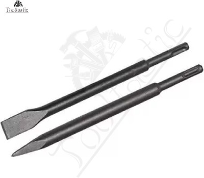 Tooltastic Heavy duty 14X250mm Flat and Pointed SDS Plus hammer drill chisel bit Rotary Hammer Spade Cold Chisel Tile Remover FP-02D Firmer Chisel(14 mm Blade)