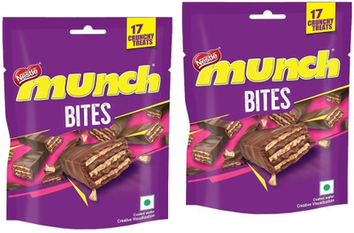 NESTLE MUNCH CRUNCHY CHOCOLATE WITH CRUNCHY TASTE WAFER Bars(2 x 151 g)