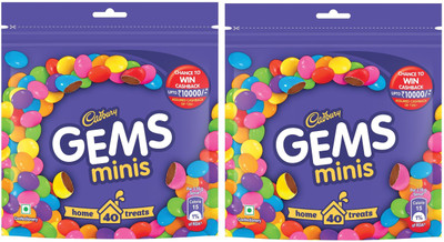 Cadbury Gems minis pouch Bars(2 x 126 g)