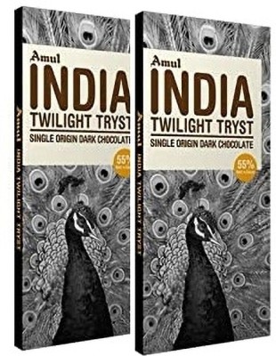 Amul India Origin Dark Chocolate Bars(2 x 125 g)