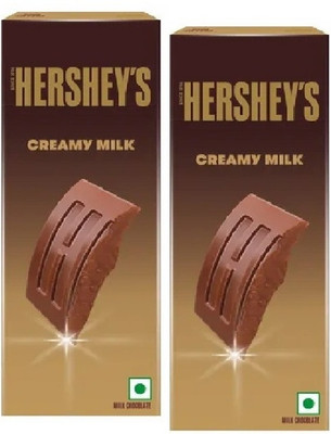 HERSHEY'S Creamy Milk Bar | Delicious Chocolatey Delight MILK CHOCOLATE Bars(2 x 100 g)