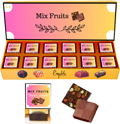 Expelite Fruit and Nut Chocolate Bars Dry Fruits Bars 12 PIECE Bars(12 x 1 Units)