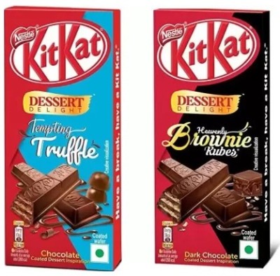 NESTLE KITKAT DESERT DELIGHT BROWNIE + TEMPTING TRUFFLE Bars(2 x 50 g)