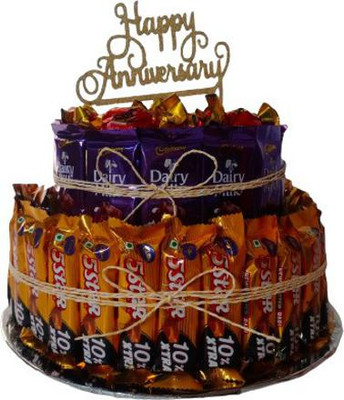 Cadbury Dairy Milk, 5 star and Milk chocolate with anniversary cake topper Bars(62 x 15.39 g)