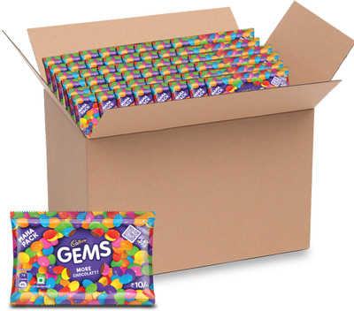 Cadbury Gems Chocolate Pouch Crackles(48 x 17.4 g)