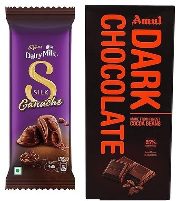 Cadbury Silk Ganache Chocolate & Dark Chocolate Bars(2 x 1 Units)