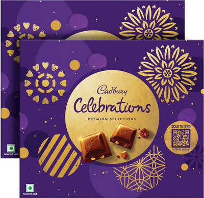 Cadbury Celebrations Premium Selections Assorted Chocolate Gift Pack Bars  (2 X 268 G) For Rs. 450 @ 40 %