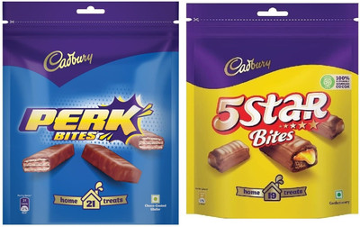Cadbury Perk Chocolate & 5 Star Chocolate Brittles(2 x 158.5 g)