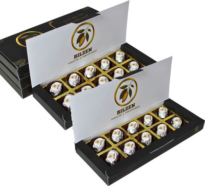 Bilzen Gift Box X2 I Gourmet White Chocolate I Dates and Almond I Khajoor BadamA Bites(10 x 26 g)