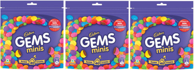 Cadbury Gems Chocolate Home Bars(3 x 125 g)