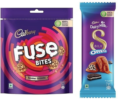 Cadbury Fuse Peanut & Silk Oreo Chocolate Bars(2 x 84 g)