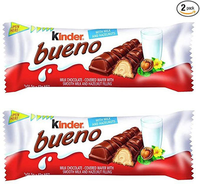 Kinder BUENO MILK WITH HAZELNUT ( PACK OF 2 ) Bites(2 x 43 g)