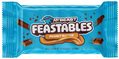 Mr Beast Feastables Peanut Butter | Milk Chocolate New pack | Bars(35 g)