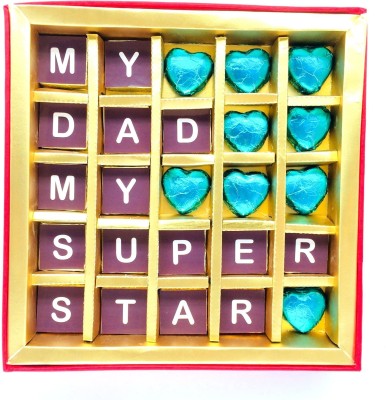 Expelite Fathers day- Dad my superstar 25 Chocolate gift box Bars(25 x 24 g)