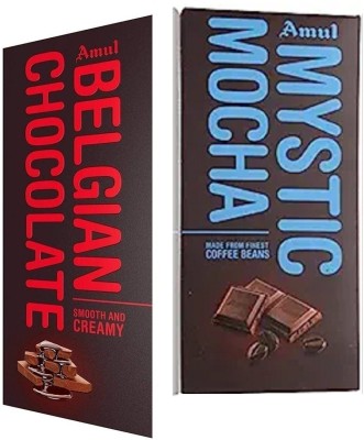 Amul Belgian Chocolate & Mystic Mocha Chocolate Bars(2 x 137.5 g)