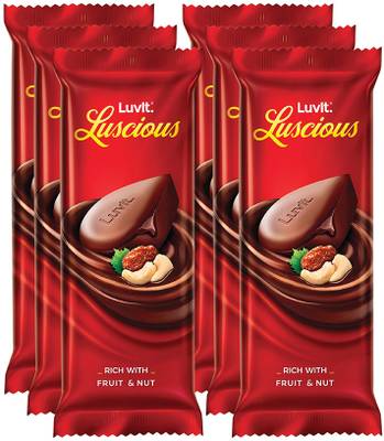 LuvIt Luscious Fruit & Nut Chocolate Bars | Multipack | Deliciously Smooth | Bars