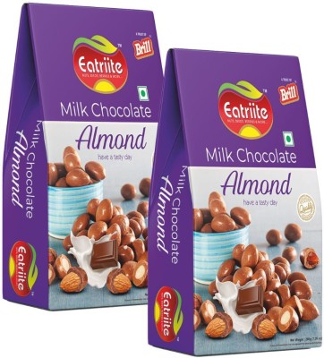 Eatriite Milk-Chocolate Coated Whole Badam 400g Bites(2 x 200 g)